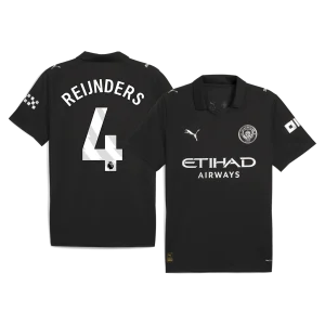 REIJNDERS #4 Manchester City Fora Camisa 2025/26 Preto