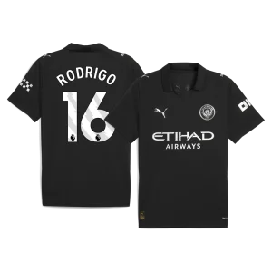 RODRIGO #16 Manchester City Fora Camisa 2025/26- Preto