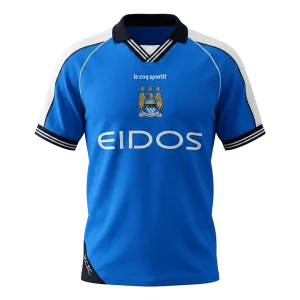 Retrô Manchester City Casa Camisa 1999/01 Azul