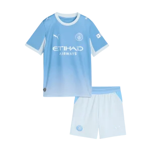 Manchester City Infantil 
 Casa Futebol Camisa 2026/27 Azul