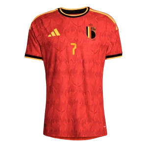 Jogador DE BRUYNE #7 Bélgica Casa Copa do Mundo Futebol Camisas 2026 Vermelho