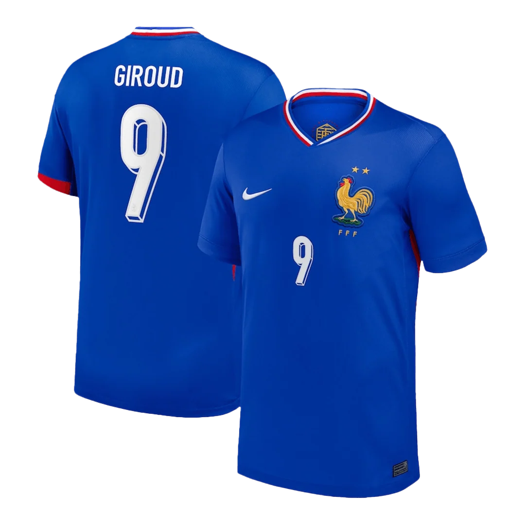 Camisola GIROUD #9 França Casa personalizada