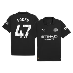 FODEN #47 Manchester City Fora Camisa 2025/26- Preto