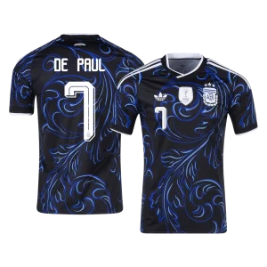 DE PAUL #7 Argentina Fora Copa do Mundo Camisa 2026 Preto