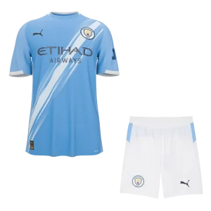 Manchester City Casa Camisa Conjunto (Camisa + Calções) 2025/26 Azul