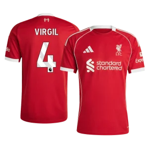 VIRGIL #4 Liverpool Casa Camisa 2025/26 Vermelho