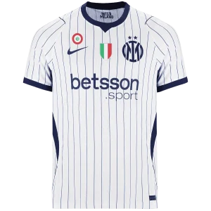 Versão do Jogador Inter Milan Fora Futebol Camisas 2026/27 Branco