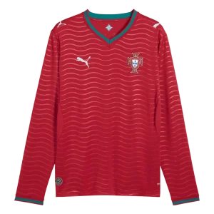 Portugal Casa Manga comprida Camisa 2026 Vermelho