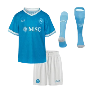 Napoli Infantil 
 Casa Futebol Camisa Conjunto (Camisa+Shorts+Meias) 2025/26 Azul