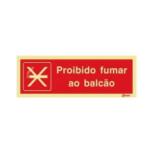Sinalética Informação Tabagismo Proibido Fumar ao Balcão – IN1940
