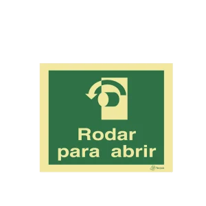 Sinalética Rodar para Abrir (Esquerda) - E0411