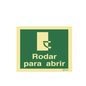 Sinalética Rodar para Abrir (Direita) - E0413