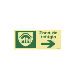Sinalética Zona de Refúgio - Seta para a Direita - E0481