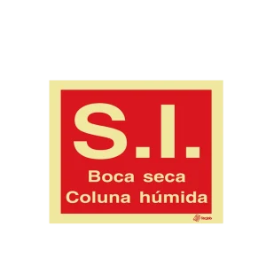Sinalética S.I. Boca Seca Coluna Húmida - I0547