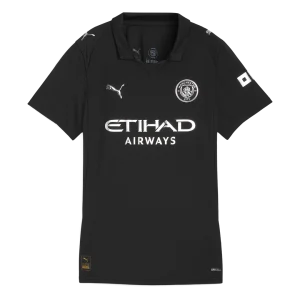 Mulheres Manchester City Fora Camisa 2025/26 Preto
