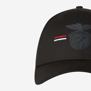 Boné Preto Emblema Sport Lisboa e Benfica