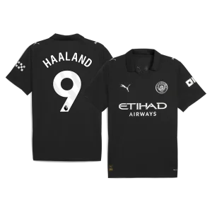 HAALAND #9 Manchester City Fora Camisa 2025/26- Preto