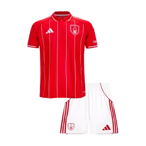 Nottingham Forest Infantil 
 Casa Camisa Conjunto (Camisa+Shorts) 2025/26 Vermelho