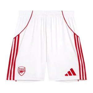 Arsenal Casa Calções 2025/26 Branco