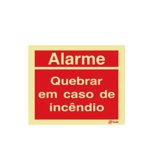 Sinalética Alarme Quebrar em Caso de Incêndio - I0491