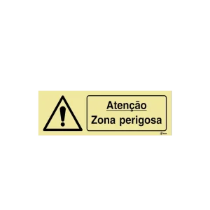 Sinalética Atenção Zona Perigosa - IS0403