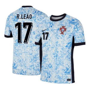 Camisola de futebol R.LEAO #17 Portugal Fora Camisola personalizada