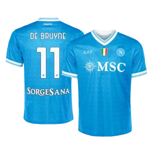 DE BRUYNE #11 Napoli Casa Camisa 2025/26- Azul
