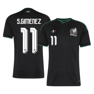 Versão do Jogador S.GIMENEZ #11 México Terceira Copa do Mundo Futebol Camisas 2026 Preto