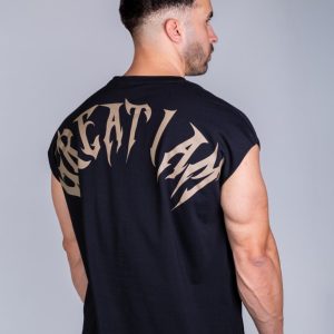 SLEEVELESS T-SHIRT NOT GIVEN BLACK